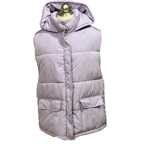 Free People Pippa Packable‎ Puffer Vest w Hood Lavender Sz Medium EUC - Picture 5 of 5